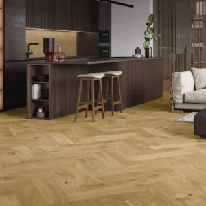 Drevená podlaha Dub Caramel herringbone 180